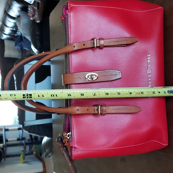 Dooney & Bourke Red Leather Satchel,  EUC - Picture 12 of 14